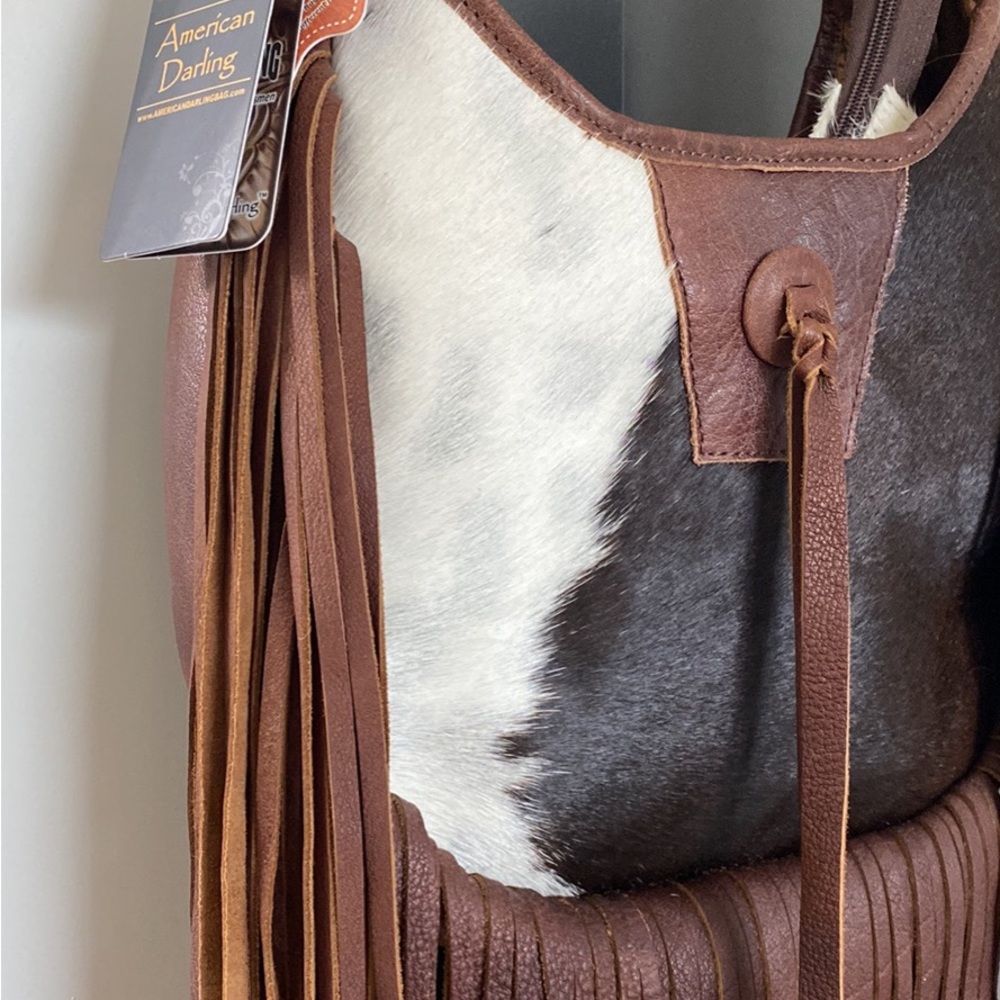 Hand carved genuine leather! Fringe purse